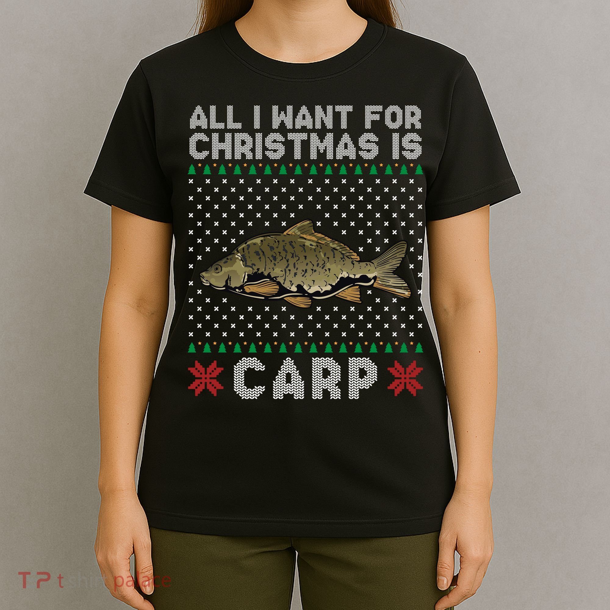All I Want For Christmas Is Carp Fishing Christmas T-Shirt