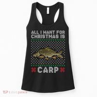All I Want For Christmas Is Carp Fishing Christmas Women's Tank Top thumb 0