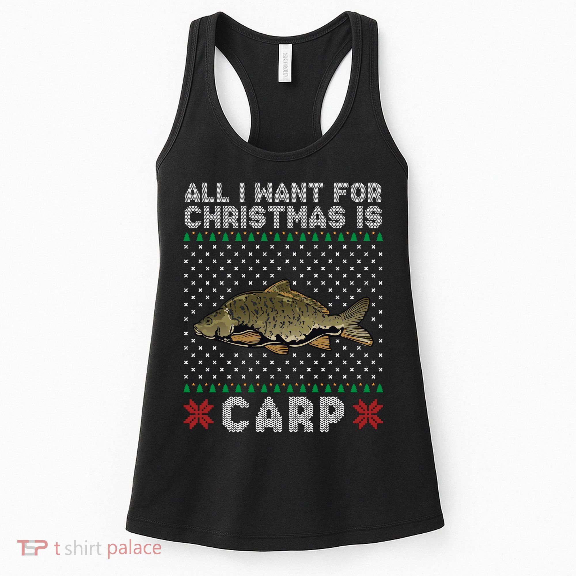 All I Want For Christmas Is Carp Fishing Christmas Women's Tank Top