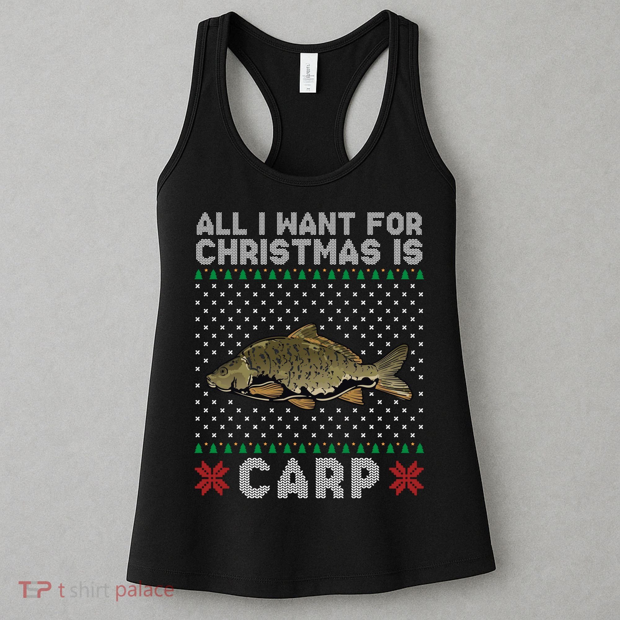 All I Want For Christmas Is Carp Fishing Christmas Women's Tank Top