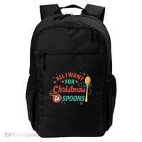 All I Want For Christmas Is Spoons Funny Backpack thumb 0