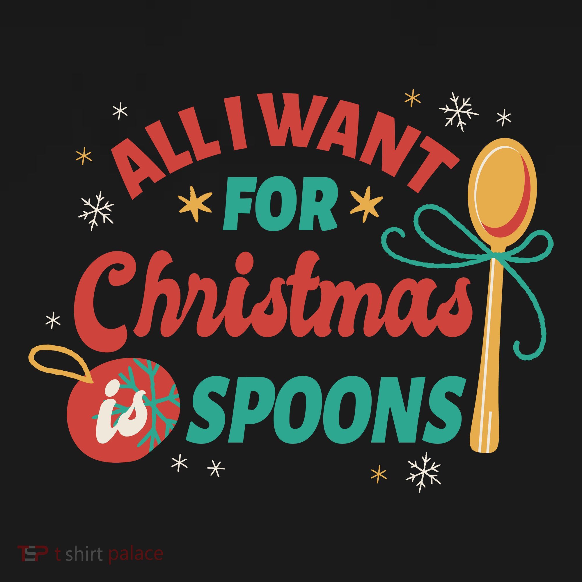 All I Want For Christmas Is Spoons Funny Coaster