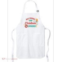 All I Want For Christmas Is Spoons Funny Apron thumb 0
