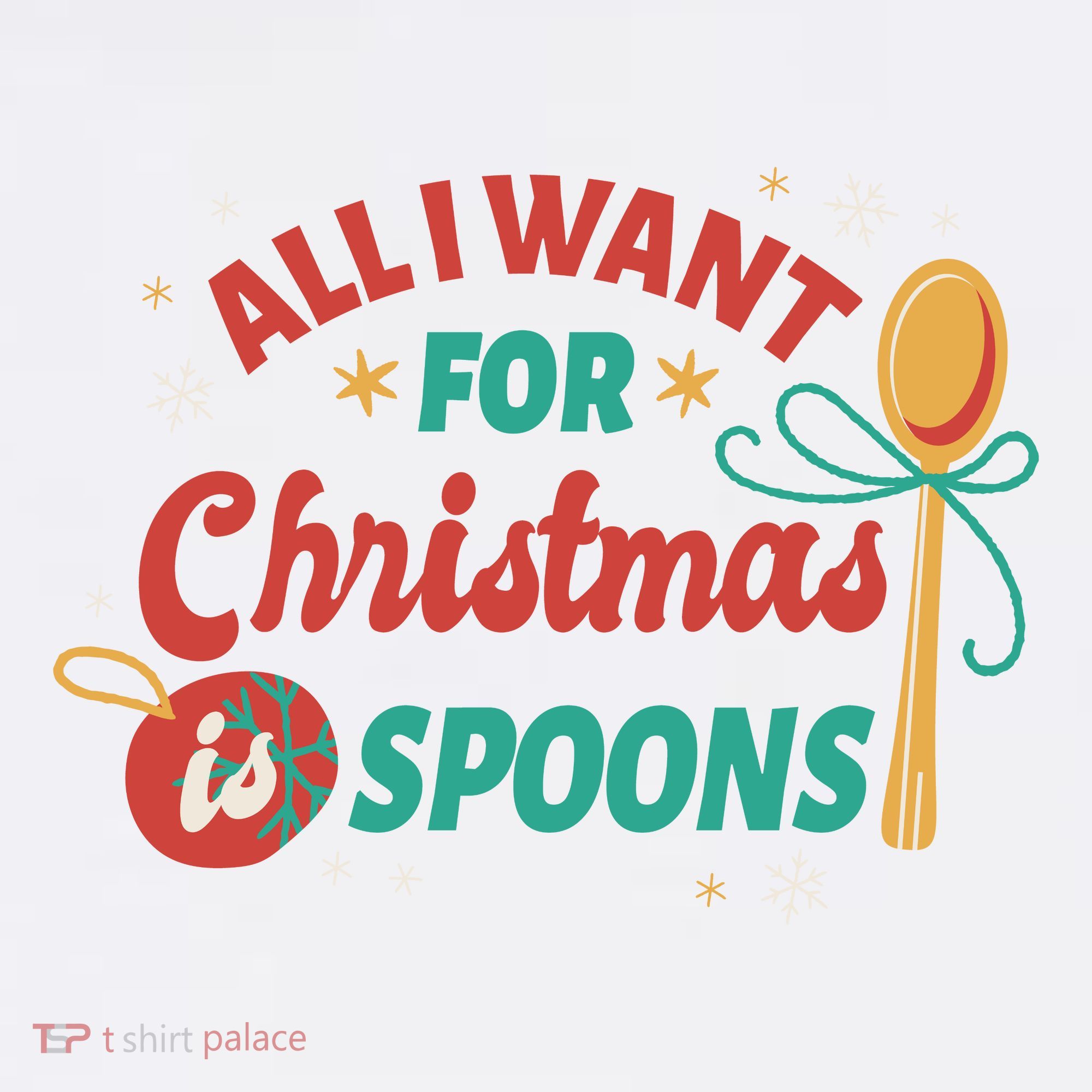 All I Want For Christmas Is Spoons Funny Apron