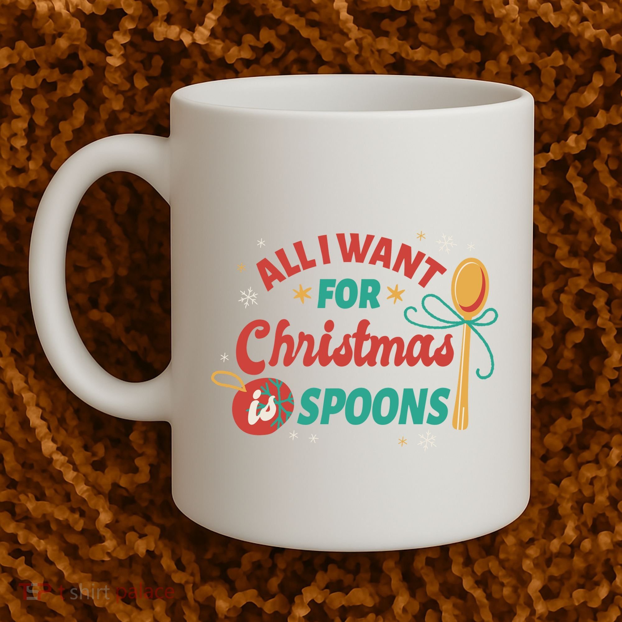 All I Want For Christmas Is Spoons Funny Coffee Mug