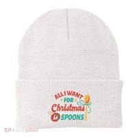All I Want For Christmas Is Spoons Funny Beanie thumb 0
