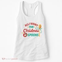 All I Want For Christmas Is Spoons Funny Women's Tank Top thumb 0