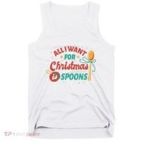 All I Want For Christmas Is Spoons Funny Tank Top thumb 0