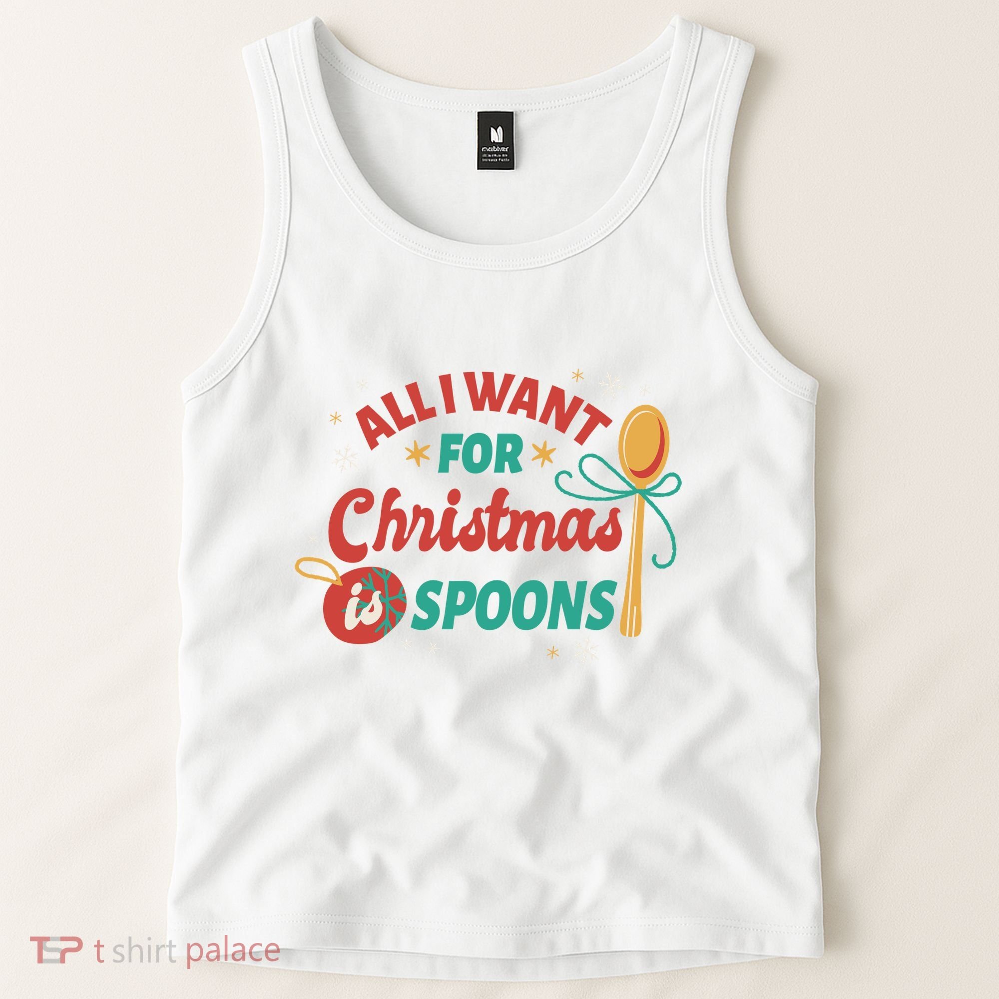 All I Want For Christmas Is Spoons Funny Tank Top