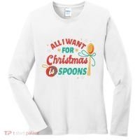 All I Want For Christmas Is Spoons Funny Women's Long Sleeve Shirt thumb 0