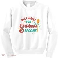 All I Want For Christmas Is Spoons Funny Kids Sweatshirt thumb 0