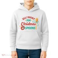 All I Want For Christmas Is Spoons Funny Kids Hoodie thumb 4