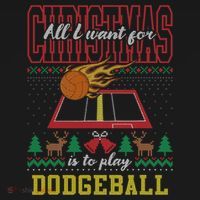 All I Want For Christmas Is To Play Dodgeball Ugly Sweater Tank Top thumb 6