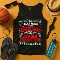 All I Want For Christmas Is Mass Deportation Tank Top thumb 4