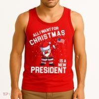 All I Want For Christmas Is A New President Tank Top thumb 3
