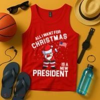 All I Want For Christmas Is A New President Tank Top thumb 4