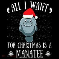 All I Want For Christmas Is A Manatee With Santa Claus Hat  Coffee Mug thumb 5