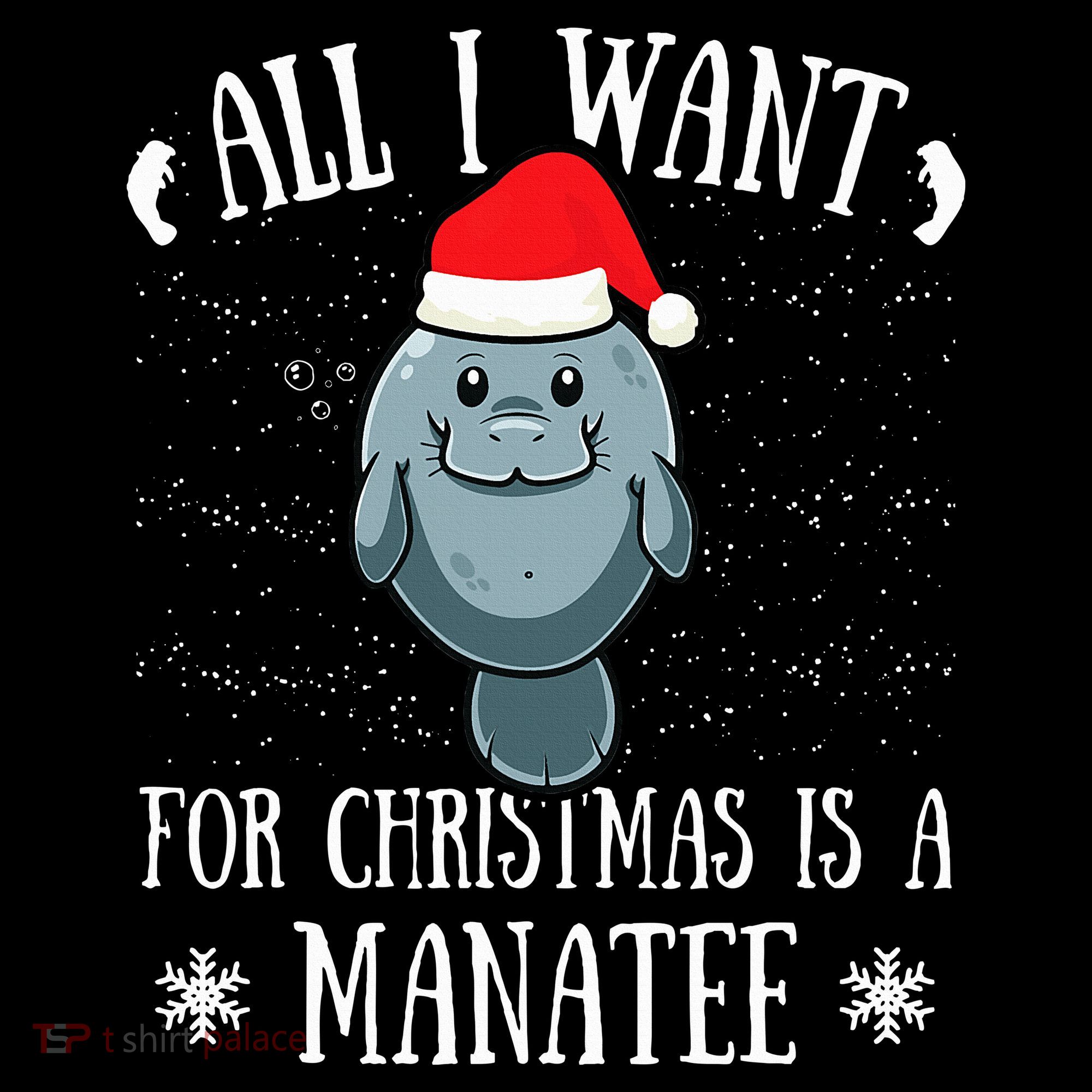 All I Want For Christmas Is A Manatee With Santa Claus Hat  Coffee Mug