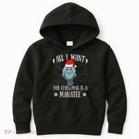 All I Want For Christmas Is A Manatee With Santa Claus Hat  Kids Hoodie thumb 0