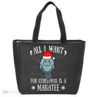 All I Want For Christmas Is A Manatee With Santa Claus Hat  Tote Bag thumb 0