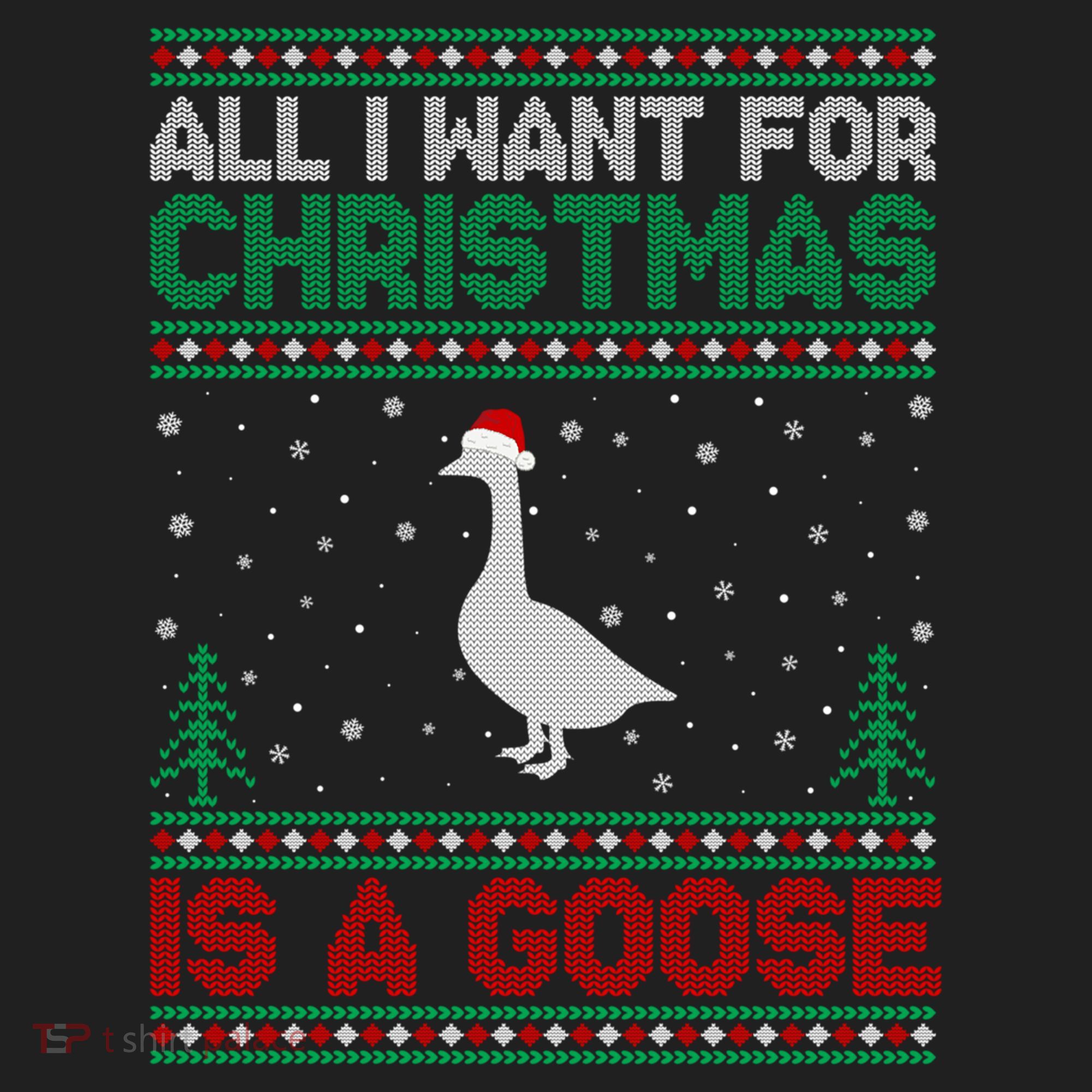 All I Want For Xmas Is A Goose Ugly Christmas Sweater Great Gift Beanie