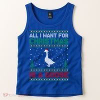 All I Want For Xmas Is A Goose Ugly Christmas Sweater Great Gift Tank Top thumb 2