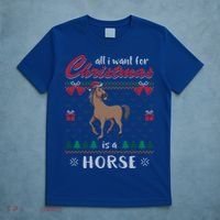All I Want For Christmas Is A Horse Ugly Christmas Sweater Gift T-Shirt thumb 5
