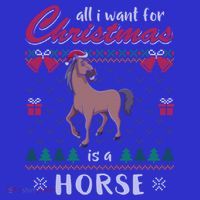 All I Want For Christmas Is A Horse Ugly Christmas Sweater Gift Women's Tank Top thumb 5
