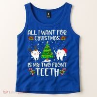 All I Want For Christmas Is My Two Front Teeth Funny Gift Tank Top thumb 2