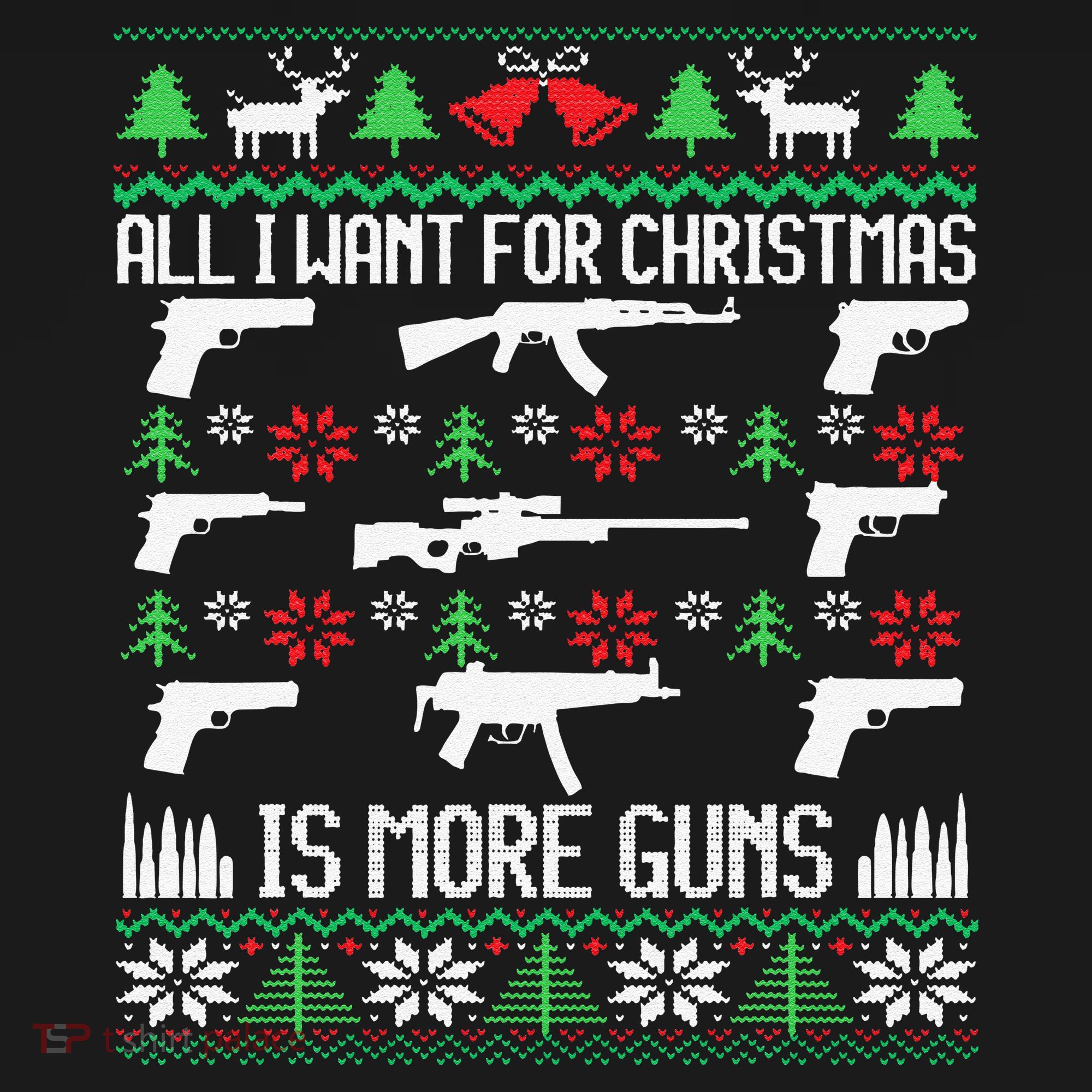 All I Want Is More Guns Collector Hunting Ugly Christmas Women's Hoodie