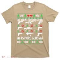 All I Want Is More Guns Collector Hunting Ugly Christmas T-Shirt thumb 0