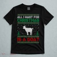 All I Want For Xmas Is A Goat Ugly Christmas Gift T-Shirt thumb 5