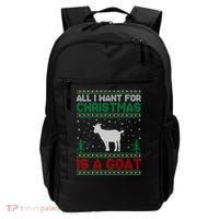All I Want For Xmas Is A Goat Ugly Christmas Gift Backpack thumb 0