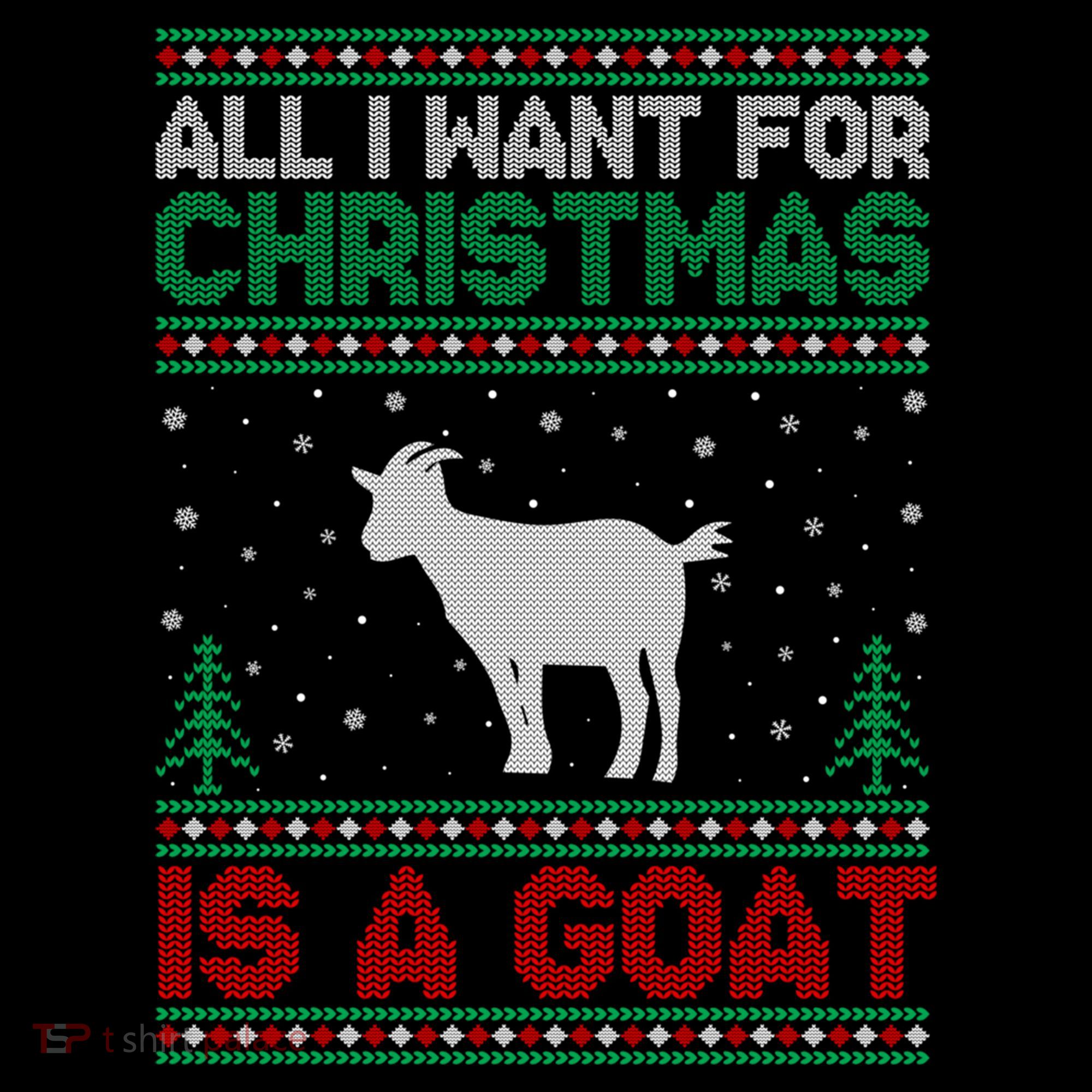 All I Want For Xmas Is A Goat Ugly Christmas Gift Coffee Mug