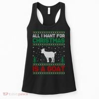 All I Want For Xmas Is A Goat Ugly Christmas Gift Women's Tank Top thumb 0