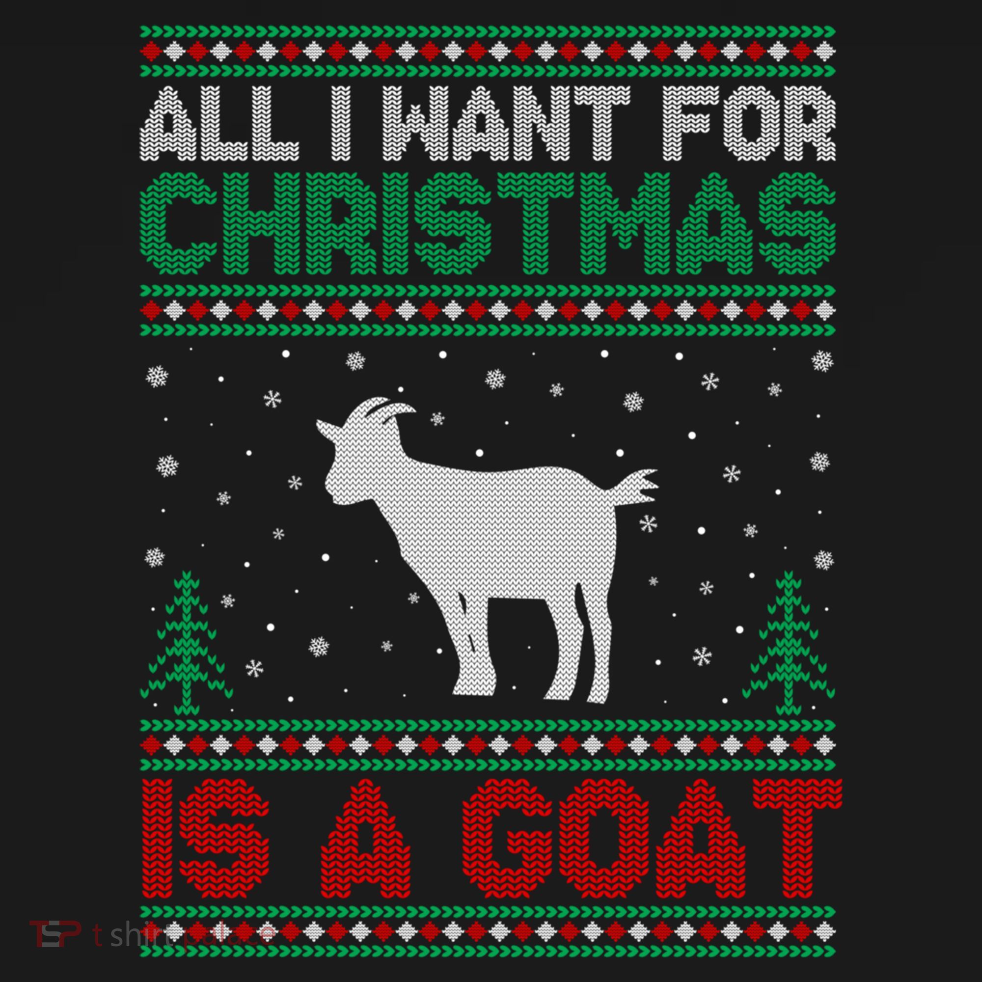 All I Want For Xmas Is A Goat Ugly Christmas Gift Tank Top