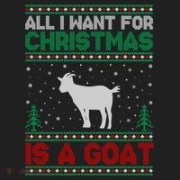 All I Want For Xmas Is A Goat Ugly Christmas Gift Golf Towel thumb 3