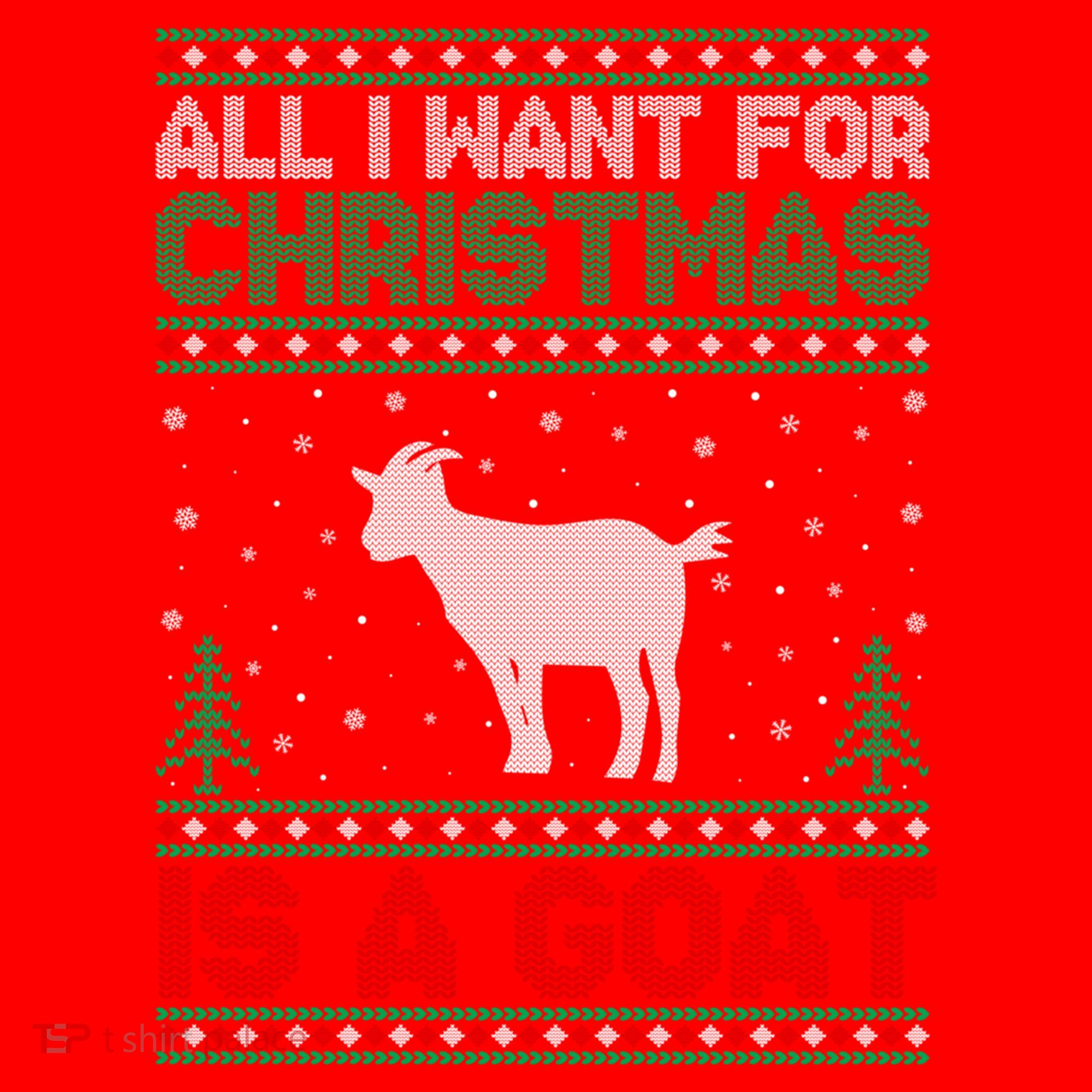All I Want For Xmas Is A Goat Ugly Christmas Gift Santa Hat