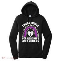 Alzheimers I Wear Purple For Alzheimers Awareness Rainbow Women's Hoodie thumb 0
