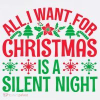 All I Want For Christmas Is A Silent Night Women's Hoodie thumb 2