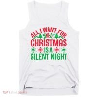 All I Want For Christmas Is A Silent Night Tank Top thumb 0