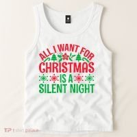 All I Want For Christmas Is A Silent Night Tank Top thumb 2