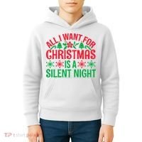 All I Want For Christmas Is A Silent Night Kids Hoodie thumb 4