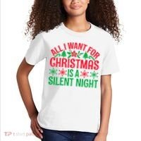 All I Want For Christmas Is A Silent Night Kids T-Shirt thumb 2