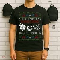 All I Want For Christmas Is More Car Parts Ugly Christmas T-Shirt thumb 6