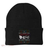 All I Want For Christmas Is More Car Parts Ugly Christmas Beanie thumb 0