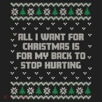 All I Want Is My Back To Stop Hurting Funny Christmas Premium Beanie thumb 2