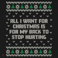 All I Want Is My Back To Stop Hurting Funny Christmas Premium Women's Hoodie thumb 2