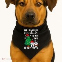 All I Want From Christmas Is My Two Front Teeth Gift Xmas Great Gift USA-Made Doggie Bandana thumb 1