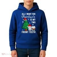All I Want From Christmas Is My Two Front Teeth Gift Xmas Great Gift Kids Hoodie thumb 4